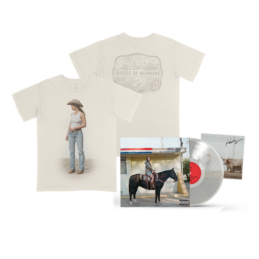 Middle of Nowhere - Store Exclusive Clear Vinyl (Alternate Cover), Photo Tee + Signed Art Card Bundle