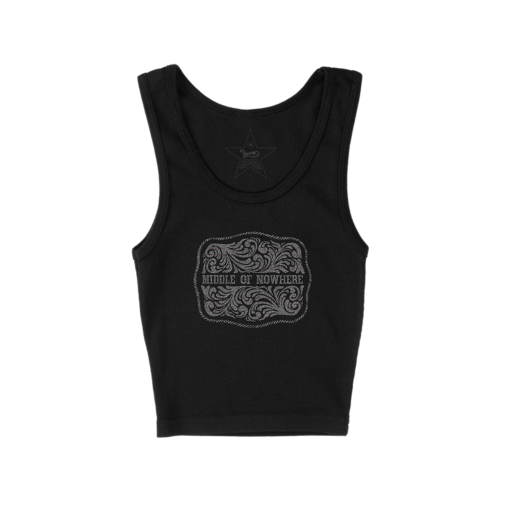 Kacey Musgraves - Bedazzled Buckle Tank (Black)